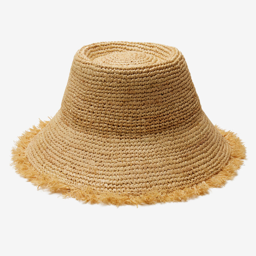 Arden Handwoven Bucket Hat Crafted in Raffia