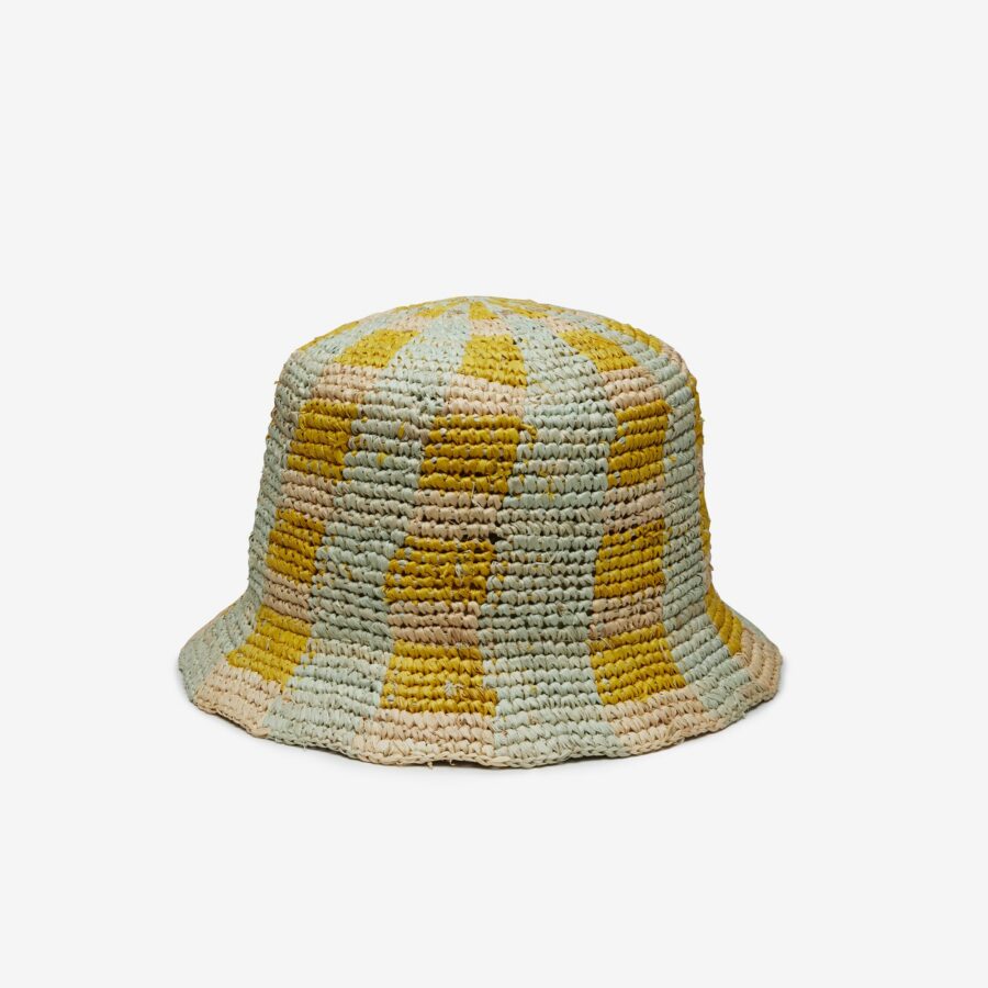 Packable Hollis Bucket Hat in Raffia - Blue