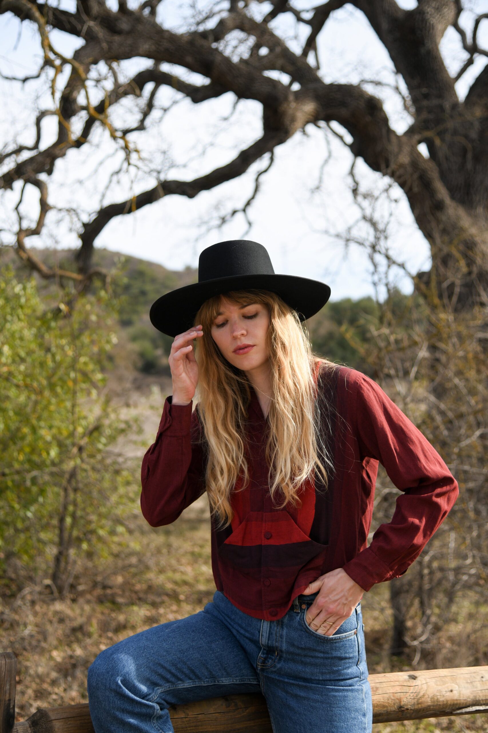 Wool Felt Boater Hat - Midnight Blue - Image 7