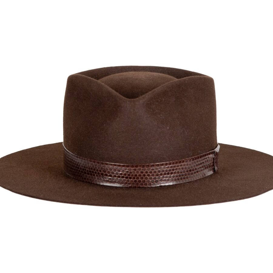 Detailed Heritage Black Wide Brim Fedora