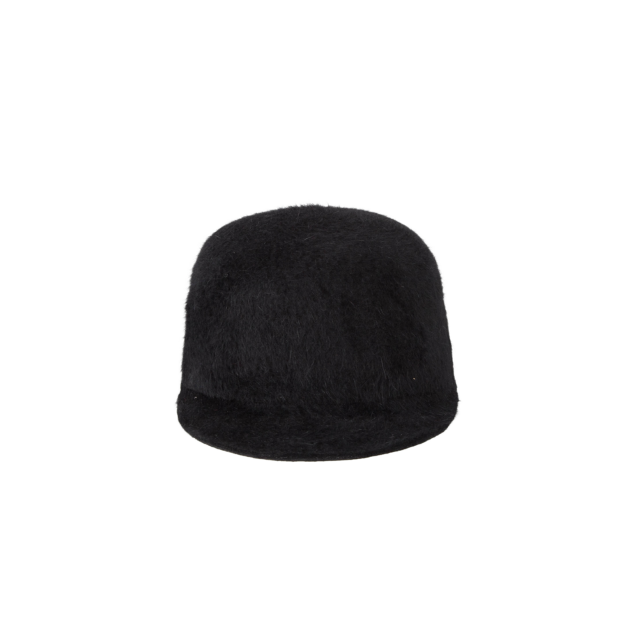 Elegant Black Felt Structured Cap