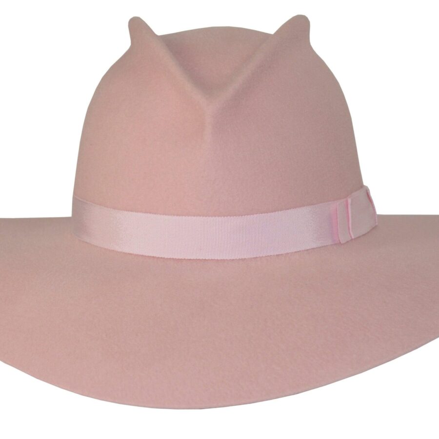 Relaxed Pink Wide Brim Fedora