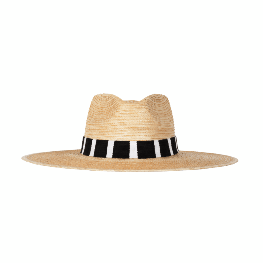 Black White Stripe Palm Hat