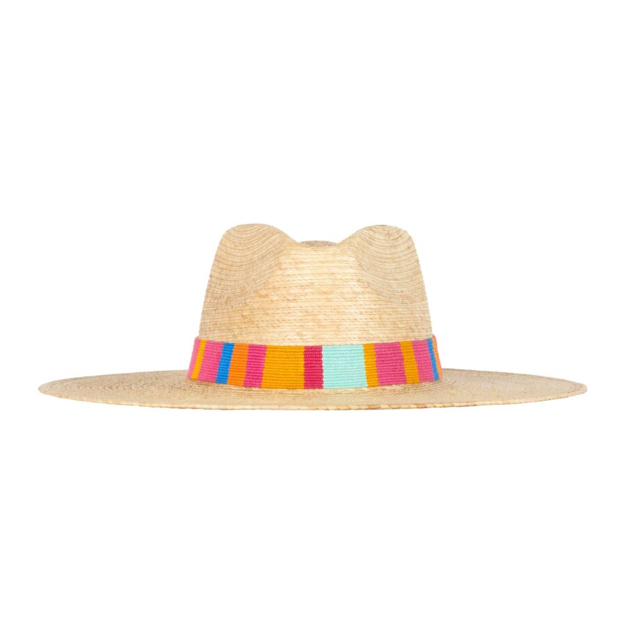 Bright Loom Stripe Palm Hat