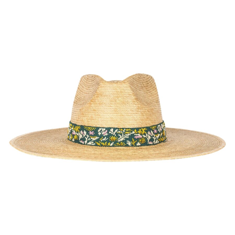 Paradise Floral Embroidered Palm Hat