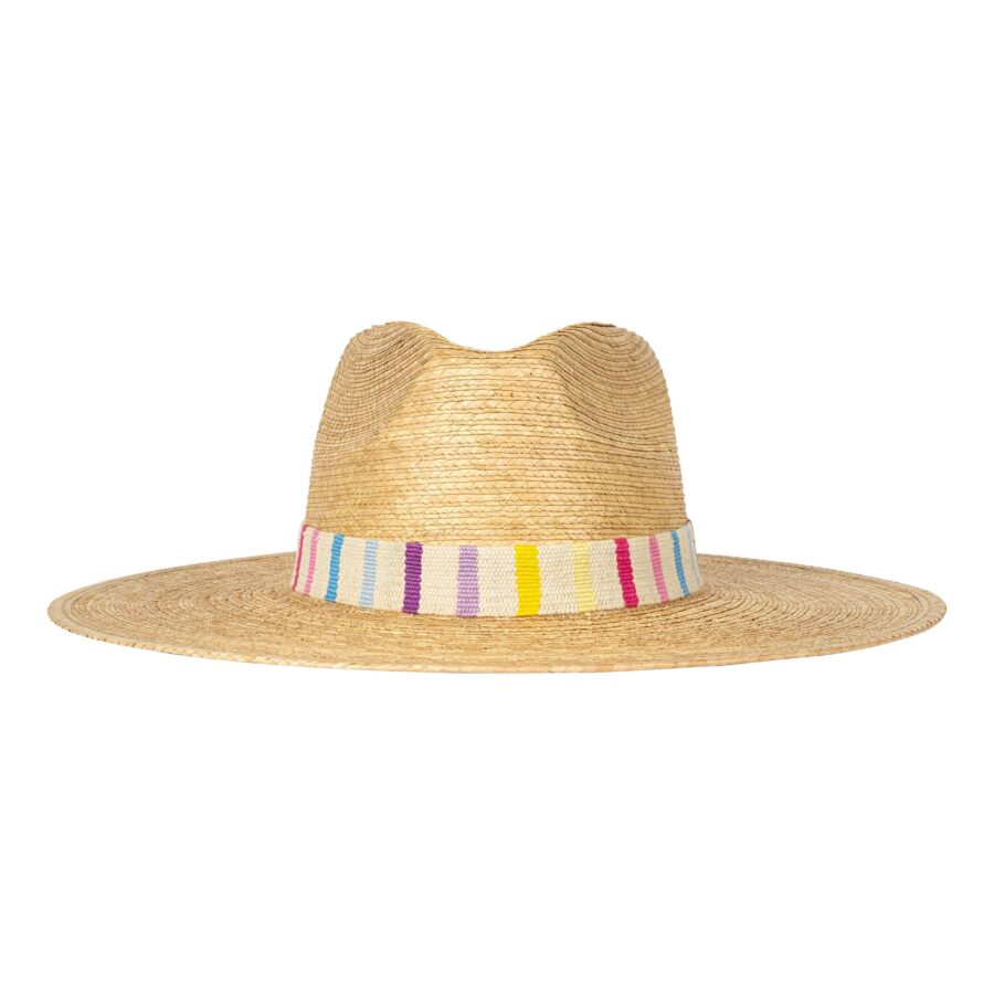 Rainbow Stripe Neutral Palm Hat